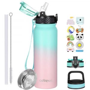 GOPPUS 40 oz Insulated Water Bottle With Straw Stainless Steel Sports Water  Cup Flask Wide Mouth Res…See more GOPPUS 40 oz Insulated Water Bottle With